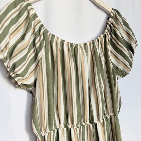 NAIF Striped Midi Dress with Button Detail, Women’s Large - Picture 8 of 9